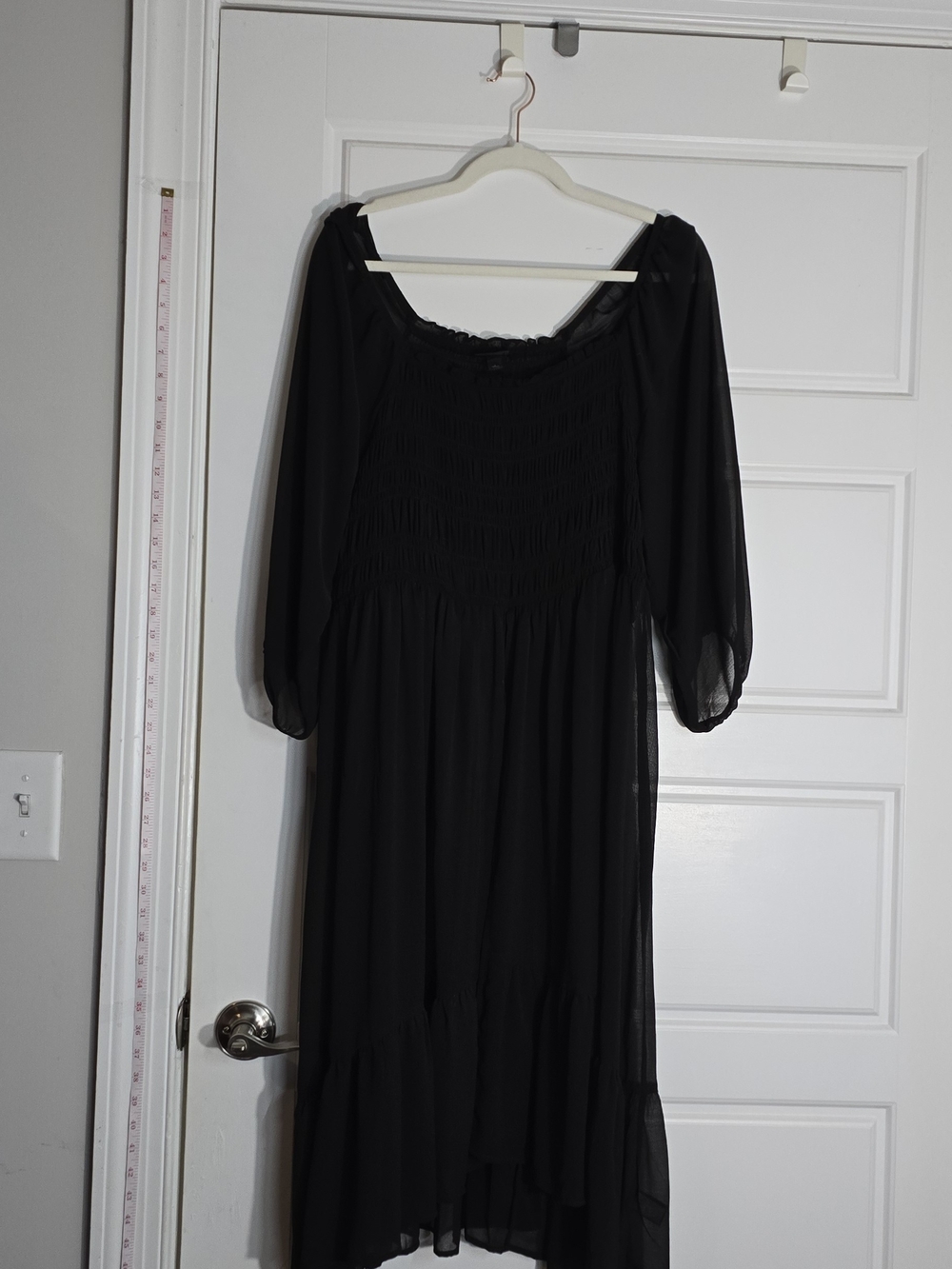 Torrid Black Sheer Smocked Duster Dress – NWOT – Size 1 (14/16)
